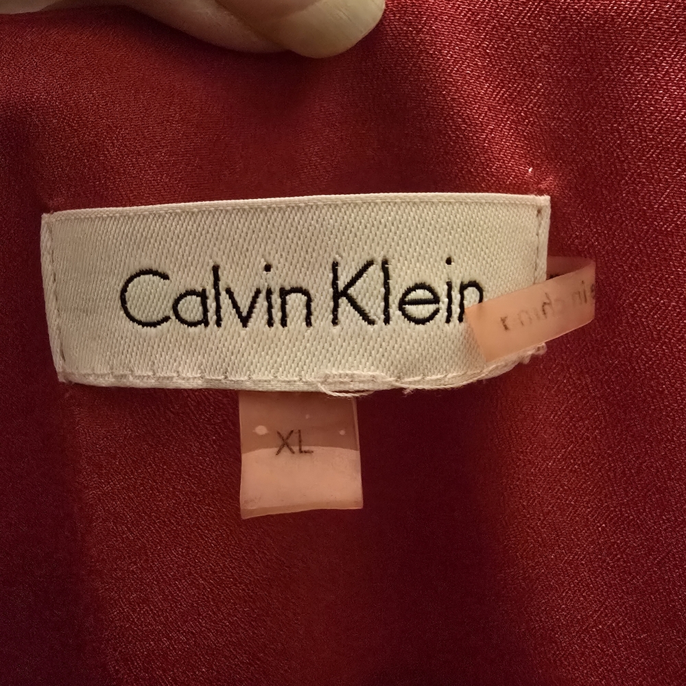 Calvin Klein Women's Red Drape Top - Picture 3 of 5